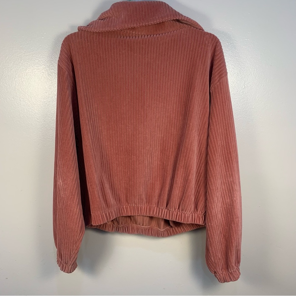 Free People Serena Ribbed Corduroy Quarter Button Pullover Sweater - Picture 7 of 12